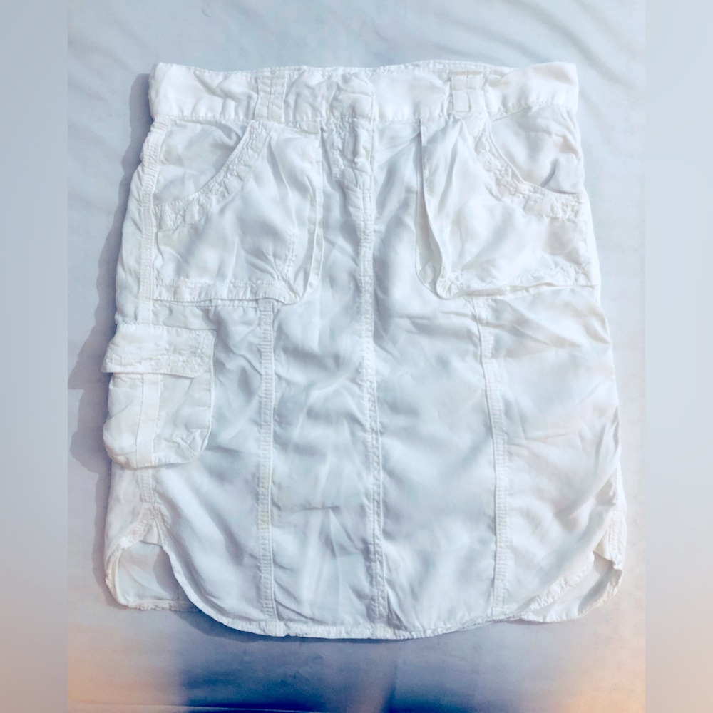 White cargo skirt